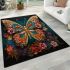 Floral fantasy the exquisite butterfly area rugs carpet
