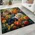 Floral feline trio area rugs carpet