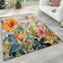 Floral symphony on sheet music area rugs carpet