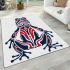 Frog with blue and red colors area rugs carpet