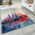 Geometric city skylines capturing urban vibrancy area rugs carpet