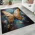 Golden butterfly oasis area rugs carpet