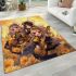 Harmonious bee idol trio in nature's embrace area rugs carpet