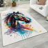 Horse head in the style of brush strokes area rugs carpet