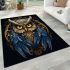 Intricate art nouveau owl illustration area rugs carpet