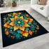 Intricate vibrant mandala design area rugs carpet