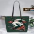 Japanese print of a panda samurai with a katana leather Chic Stylish Tote Bag & Women Totes: Perfect Gift for Girlfriend | Crossbody, Purse, Handbag