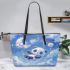 Kawaii anime style panda moon and stars leather Chic Stylish Tote Bag & Women Totes: Perfect Gift for Girlfriend | Crossbody, Purse, Handbag