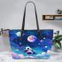 Kawaii anime style panda moon and stars leather Chic Stylish Tote Bag & Women Totes: Perfect Gift for Girlfriend | Crossbody, Purse, Handbag