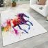 Magical fantasy horse galloping area rugs carpet