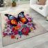 Majestic butterfly canvas art area rugs carpet