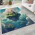 Majestic cat in the enchanted sky kingdom area rugs carpet