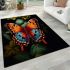 Majestic wings a butterfly's verdant perch area rugs carpet