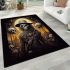 Midnight guardian of the dead area rugs carpet