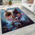 Moonlit guardian owl and owlet area rugs carpet