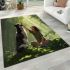 Nature's bond a woman and her dog area rugs carpet