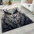 Owl with wise expression area rugs carpet