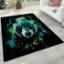 Panda in the style of colorful splashes area rugs carpet