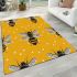 Pattern of bees in black and yellow area rugs carpet