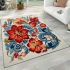 Patterned floral vase area rugs carpet