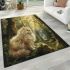 Persian cat in enchanted forest clearings area rugs carpet