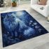 Persian cat in ethereal moonlit glades area rugs carpet