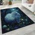 Persian cat in ethereal moonlit glades area rugs carpet