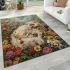 Persian cat in flower gardens area rugs carpet