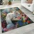 Persian cat in flower gardens area rugs carpet