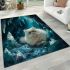 Persian cat in mystical crystal caverns area rugs carpet