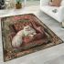 Persian cat in victorian parlors area rugs carpet