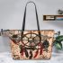 Pirates and dream catcher leather tote bag