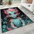 Playful mermaid in moonlight area rugs carpet