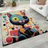 Playful whiskers in colorful chaos area rugs carpet