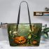 pumpkin grinchy smile and skeleton king 3D Leather Tote Bag