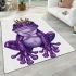 Purple tree frog wearing crown area rugs carpet