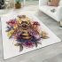 Queen bee sitting on top of honeycomb area rugs carpet