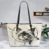 Ragdoll cats and dream catcher 24 leather tote bag