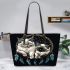 Ragdoll cats and dream catcher leather tote bag