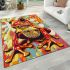 Red cute cartoon frog area rugs carpet