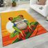 Red eyed tree frog at sunrise area rugs carpet