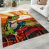Red eyed tree frog sits on a hilltop area rugs carpet