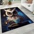 Regal owl and magical cups area rugs carpet