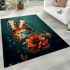 Serene butterfly and floral beauty area rugs carpet