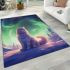 Serene cat in the starry night area rugs carpet