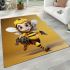 Soccer striker bee area rugs carpet