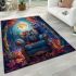 The artwork features colorful and vivid colors in a cartoon style area rugs carpet