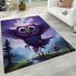 Tranquil soaring owl area rugs carpet