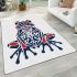 Tribal frog motif area rugs carpet