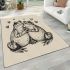 Two cute cartoon frogs in love area rugs carpet